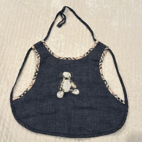 Burberry Denim Terry Bib Size 18 M - Picture 1 of 4